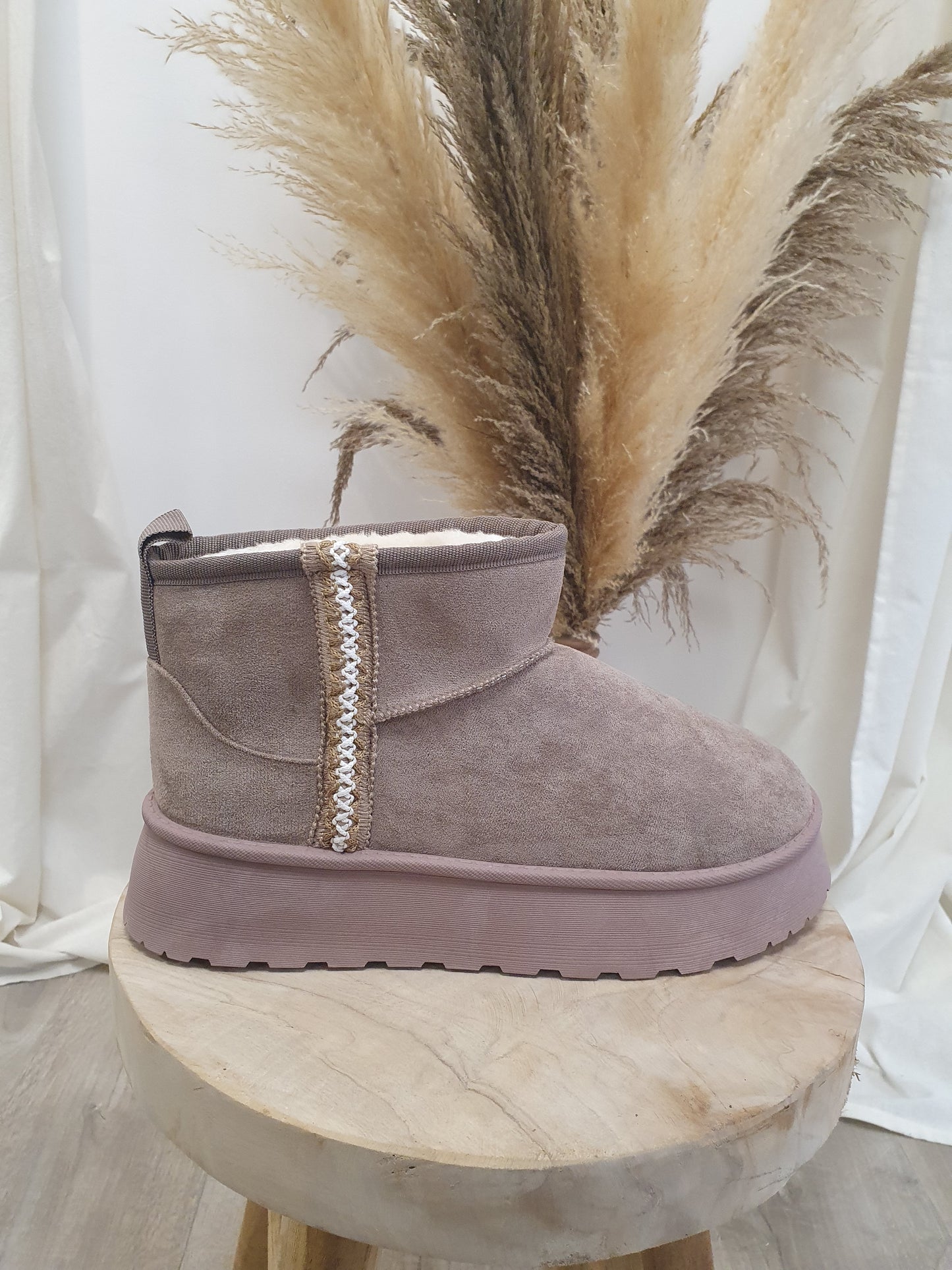 High fur-lined boots