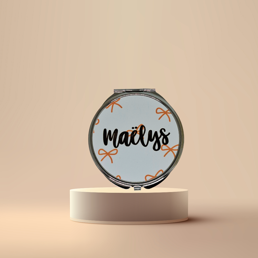Miroir de poche double personnalisable