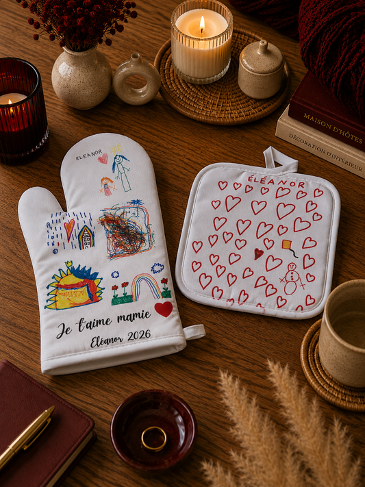 Ensemble gant de cuisine + manique