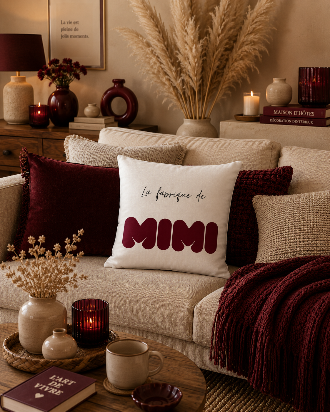 Housse de coussin personnalisable 40 cm x 40 cm