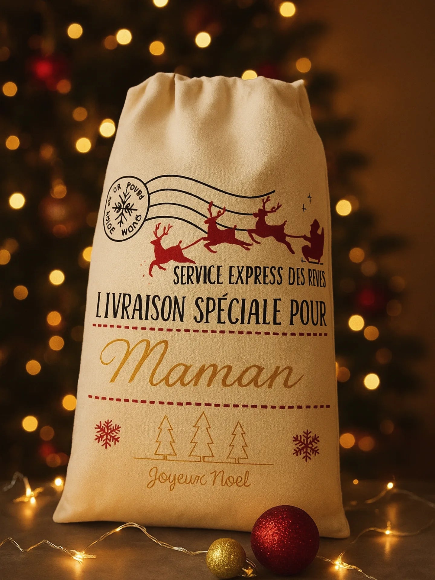 Hotte de Noël personnalisable